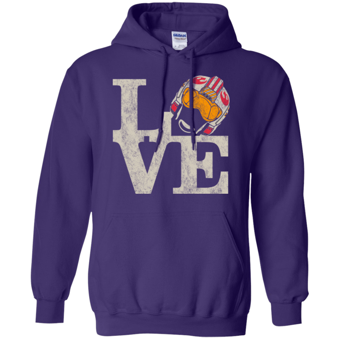 Sweatshirts Purple / Small LOVE Rebel Pilot Pullover Hoodie