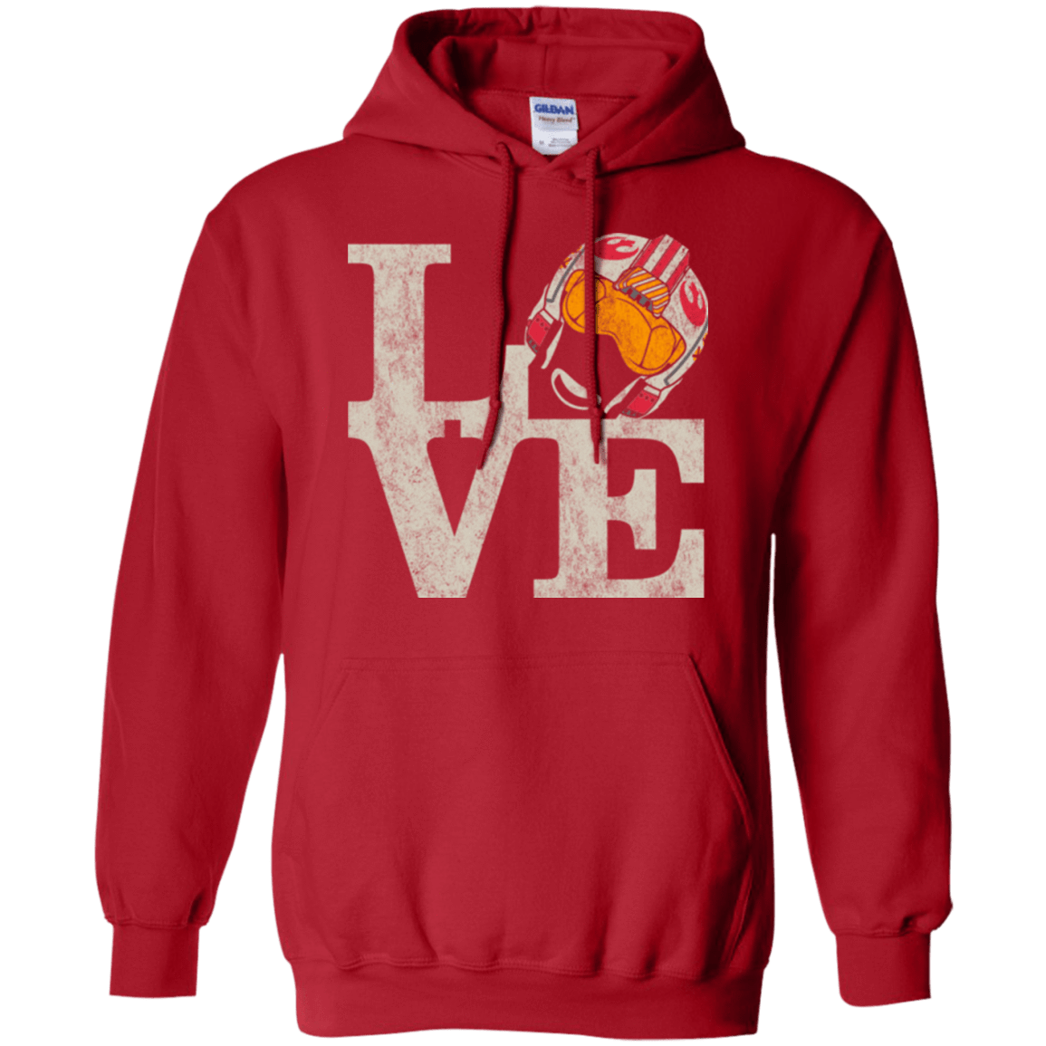 Sweatshirts Red / Small LOVE Rebel Pilot Pullover Hoodie