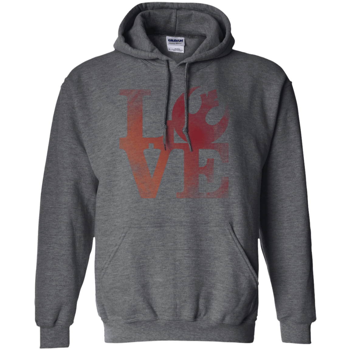 Sweatshirts Dark Heather / Small LOVE Rebel Pullover Hoodie