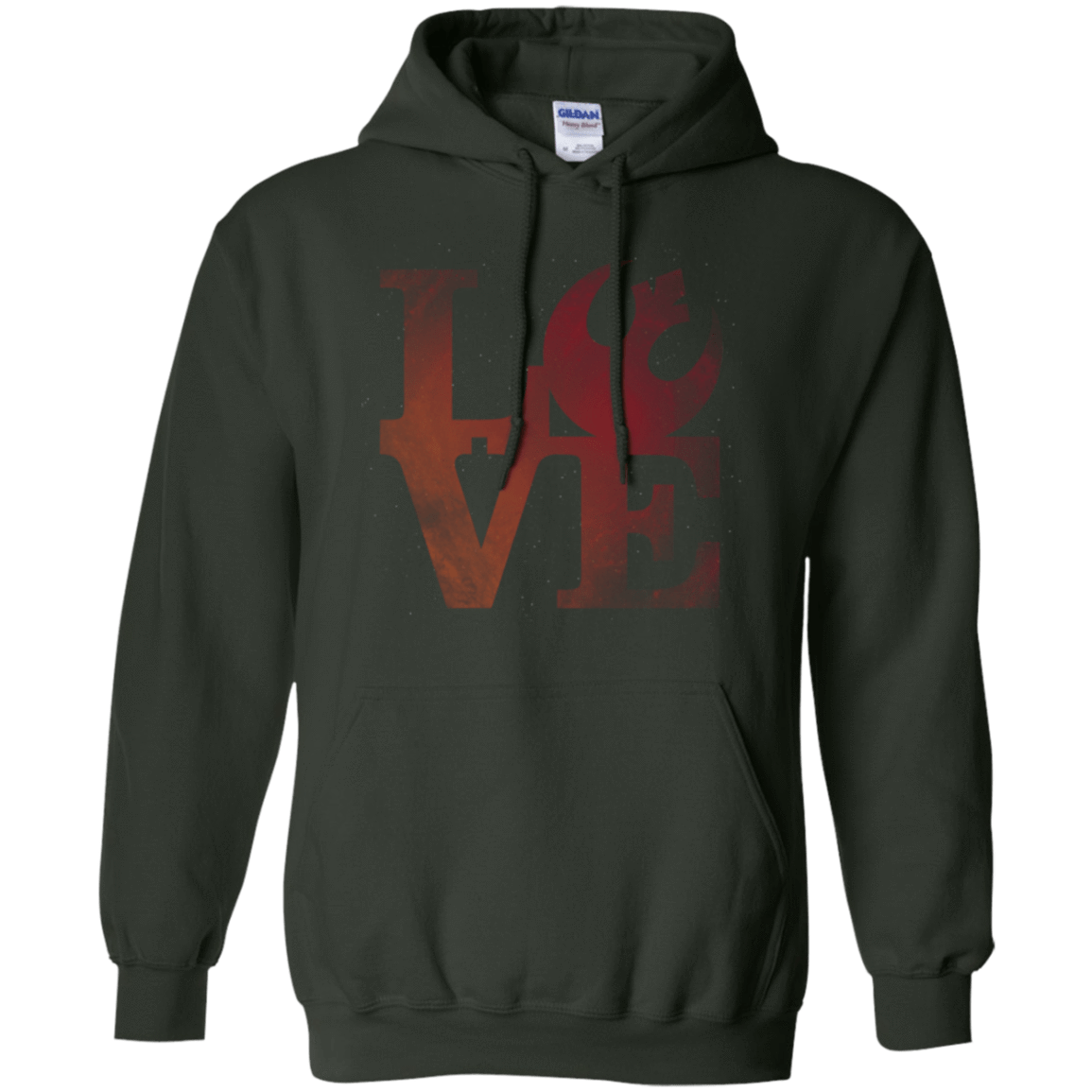 Sweatshirts Forest Green / Small LOVE Rebel Pullover Hoodie