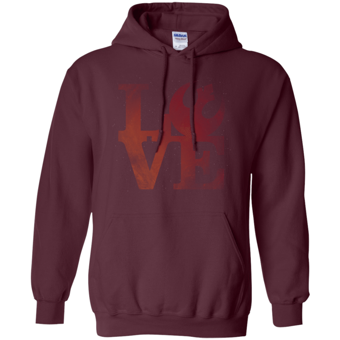 Sweatshirts Maroon / Small LOVE Rebel Pullover Hoodie