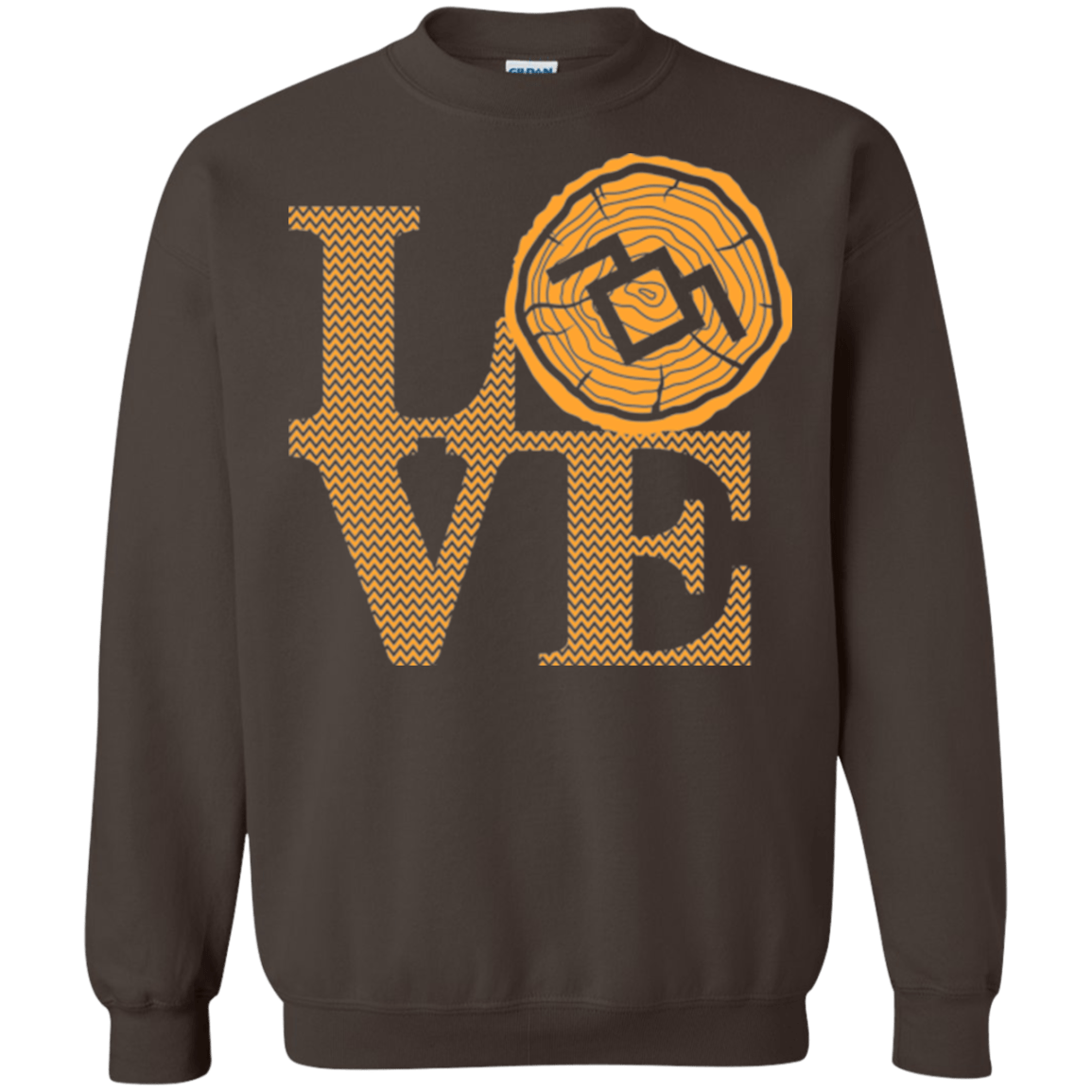 Sweatshirts Dark Chocolate / Small LOVE TWIN PEAKS Crewneck Sweatshirt