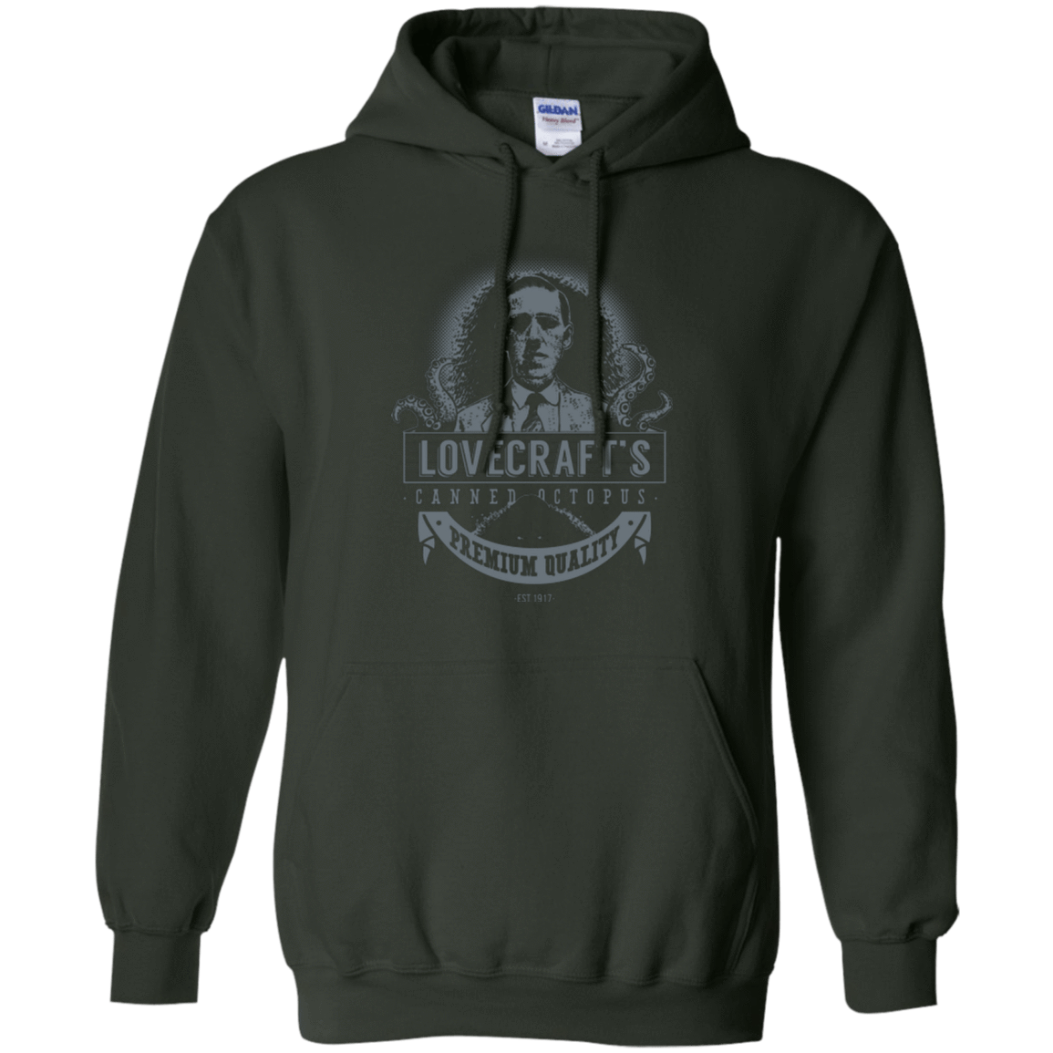 Sweatshirts Forest Green / Small Lovecraft Canned Octopus Pullover Hoodie
