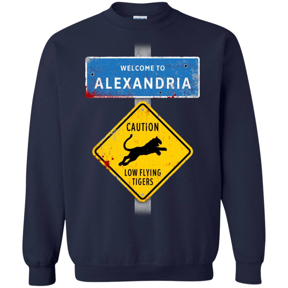 Sweatshirts Navy / Small Low Flying Tigers Crewneck Sweatshirt