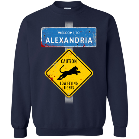 Sweatshirts Navy / Small Low Flying Tigers Crewneck Sweatshirt