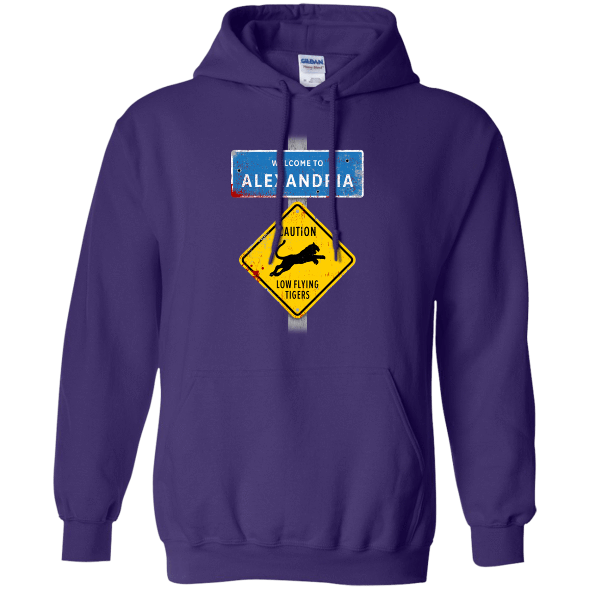 Sweatshirts Purple / Small Low Flying Tigers Pullover Hoodie