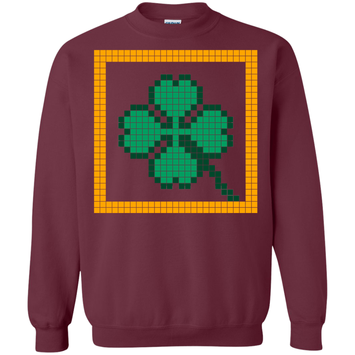 Sweatshirts Maroon / Small Low Resolution Irish Crewneck Sweatshirt