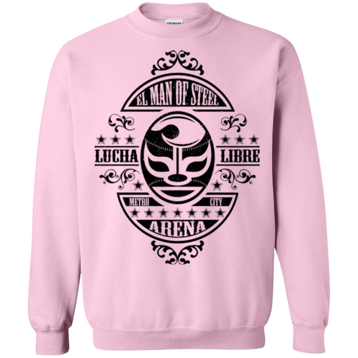 Sweatshirts Light Pink / Small luchamanofsteel Crewneck Sweatshirt