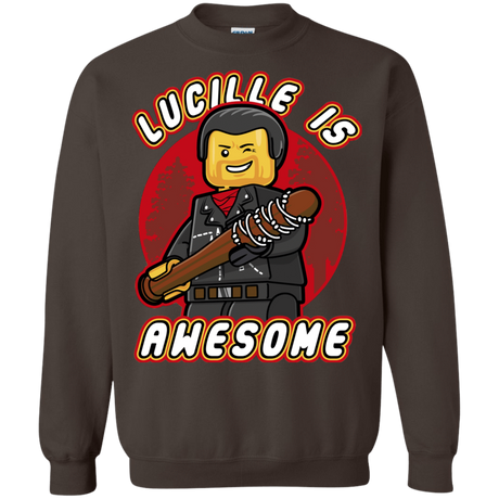 Sweatshirts Dark Chocolate / Small Lucille is Awesome Crewneck Sweatshirt