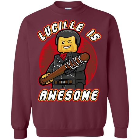 Sweatshirts Maroon / Small Lucille is Awesome Crewneck Sweatshirt