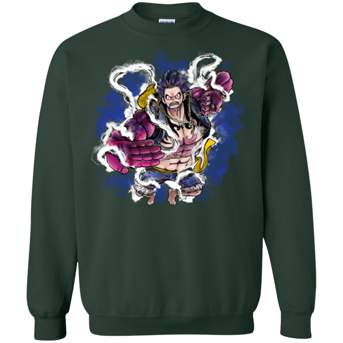 Sweatshirts Forest Green / Small Luffy 3 Crewneck Sweatshirt