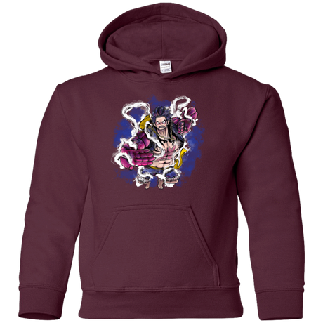 Sweatshirts Maroon / YS Luffy 3 Youth Hoodie