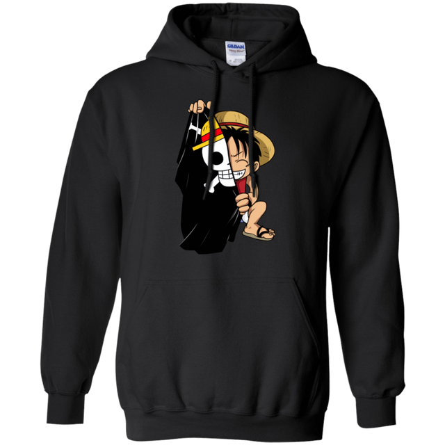 Sweatshirts Black / Small Luffy Flag One Piece Pullover Hoodie