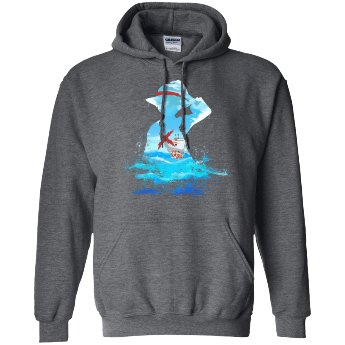 Sweatshirts Dark Heather / Small Luffy sea 2 Pullover Hoodie