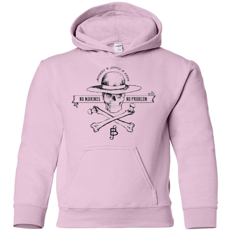 Sweatshirts Light Pink / YS Luffy Youth Hoodie
