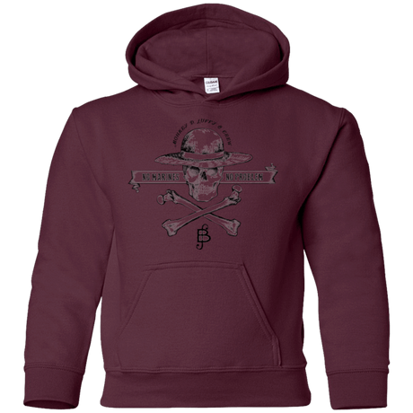 Sweatshirts Maroon / YS Luffy Youth Hoodie