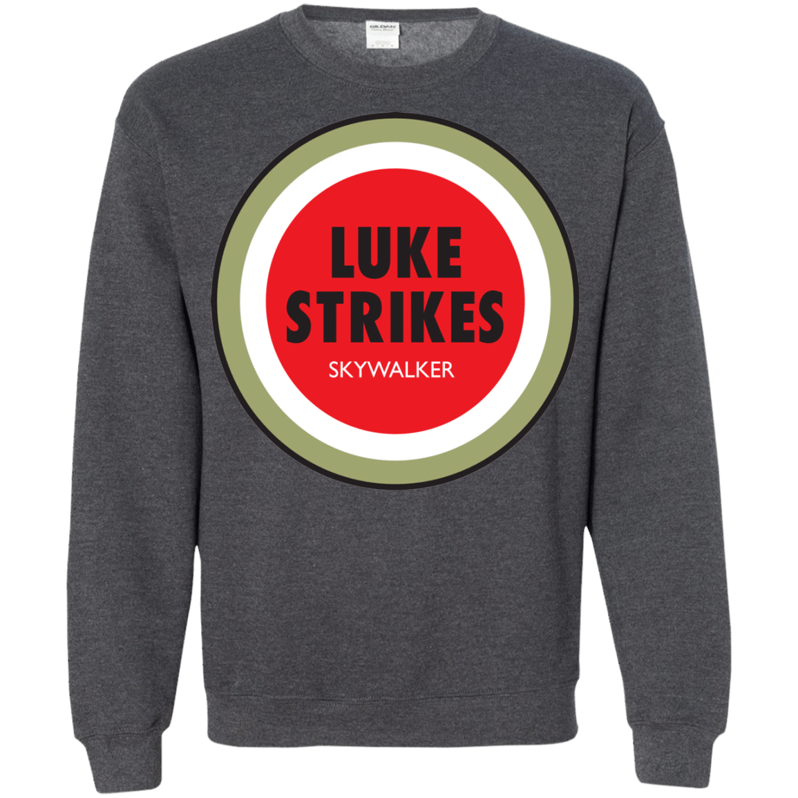 Sweatshirts Dark Heather / Small Luke Strikes Crewneck Sweatshirt