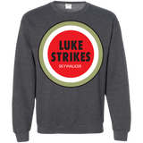 Sweatshirts Dark Heather / Small Luke Strikes Crewneck Sweatshirt