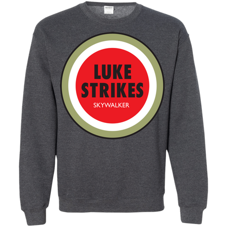 Sweatshirts Dark Heather / Small Luke Strikes Crewneck Sweatshirt
