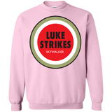 Sweatshirts Light Pink / Small Luke Strikes Crewneck Sweatshirt