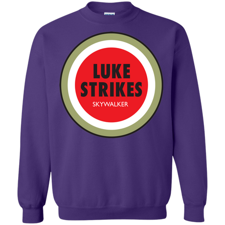 Sweatshirts Purple / Small Luke Strikes Crewneck Sweatshirt