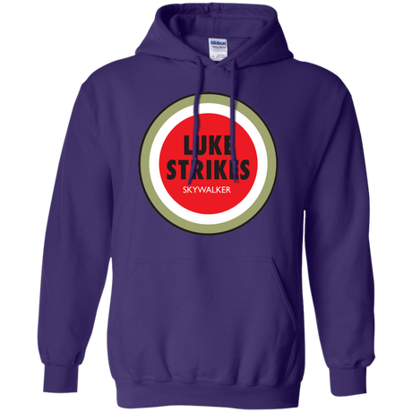 Sweatshirts Purple / Small Luke Strikes Pullover Hoodie