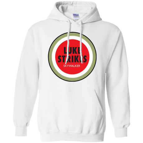 Sweatshirts White / Small Luke Strikes Pullover Hoodie