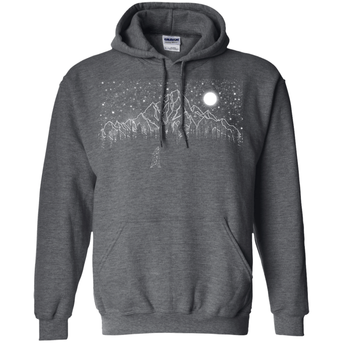 Sweatshirts Dark Heather / S Lurking in The Night Pullover Hoodie