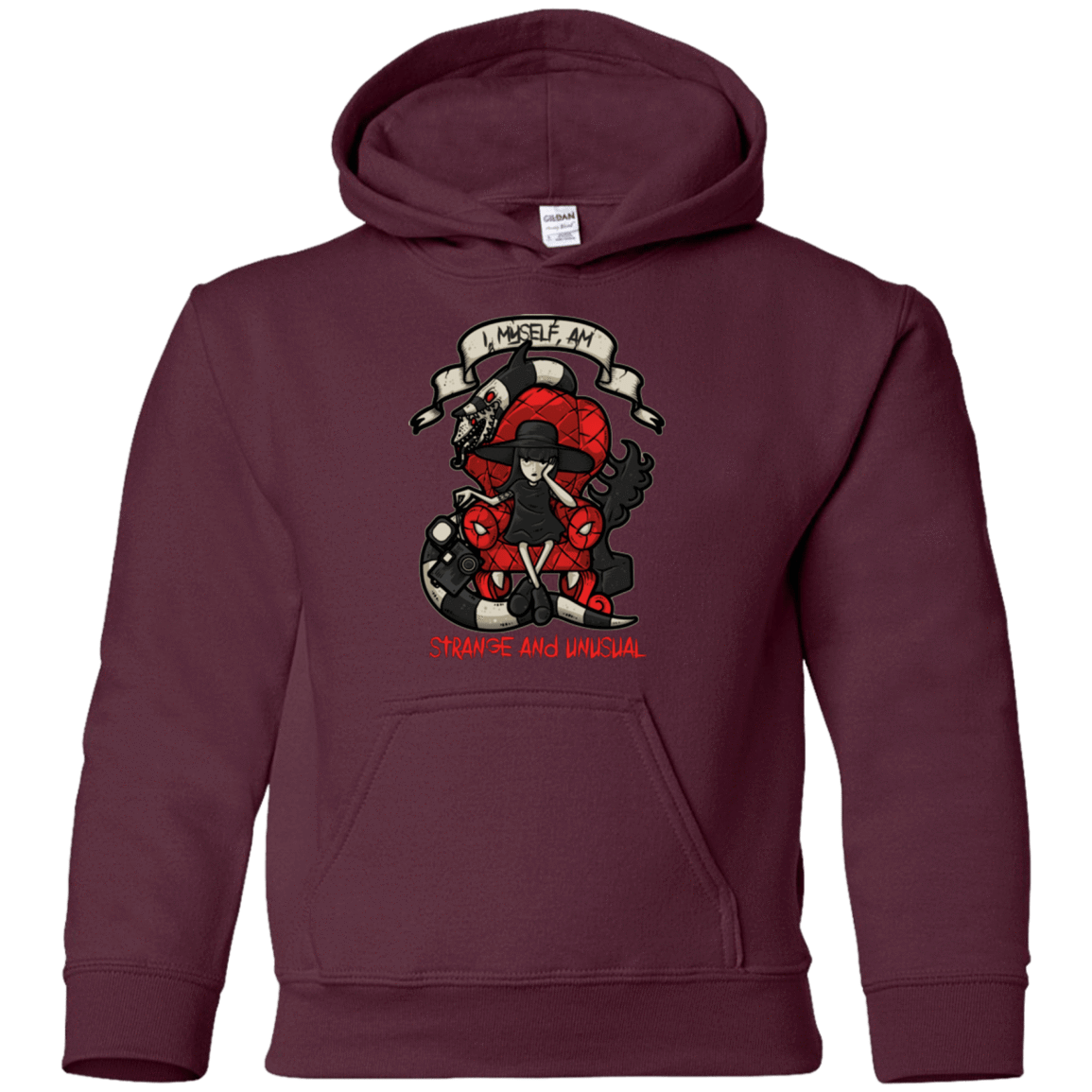 Sweatshirts Maroon / YS LYDIA THE STRANGE Youth Hoodie
