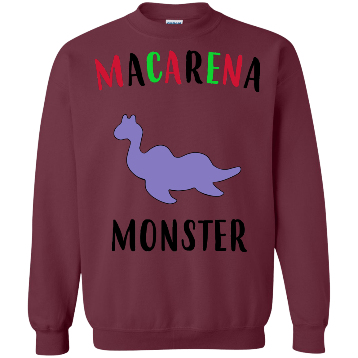 Sweatshirts Maroon / S Macarena Monster Crewneck Sweatshirt