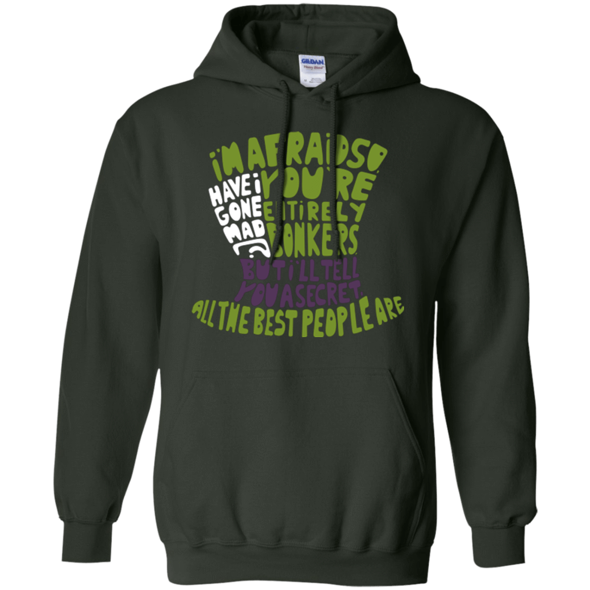 Sweatshirts Forest Green / Small MAD HATTER2 Pullover Hoodie