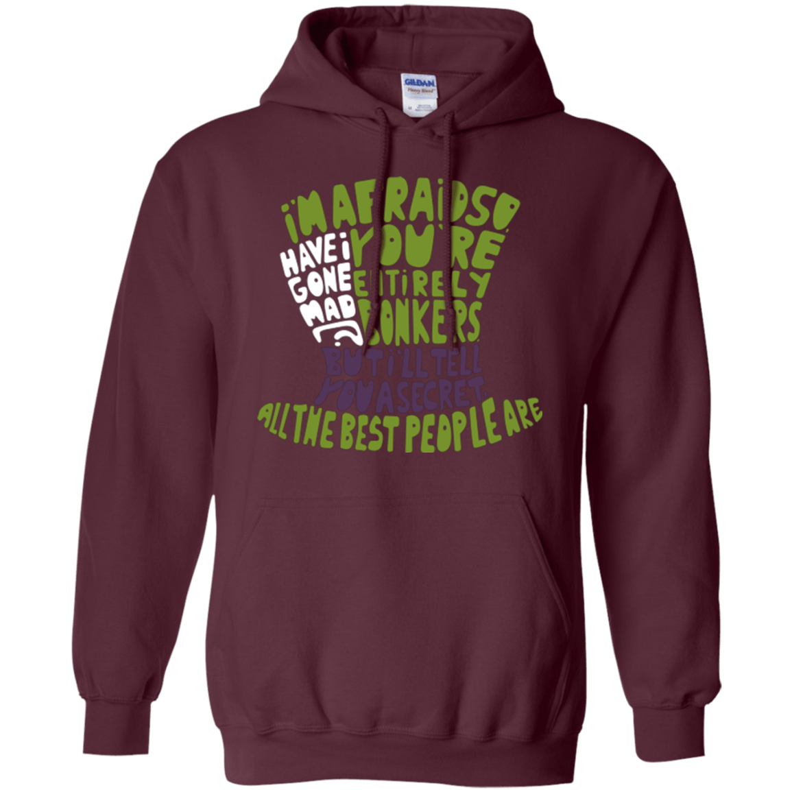 Sweatshirts Maroon / Small MAD HATTER2 Pullover Hoodie