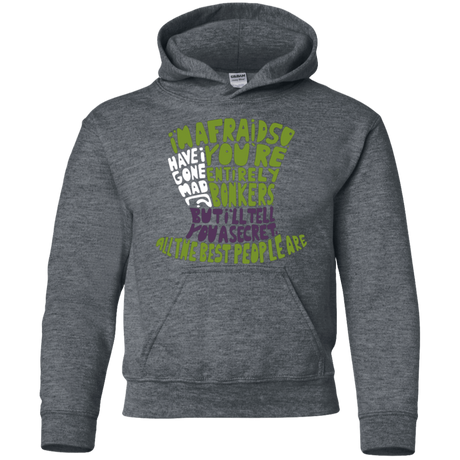 Sweatshirts Dark Heather / YS MAD HATTER2 Youth Hoodie