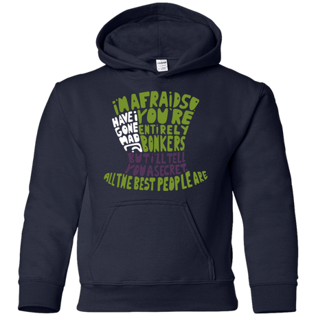 Sweatshirts Navy / YS MAD HATTER2 Youth Hoodie