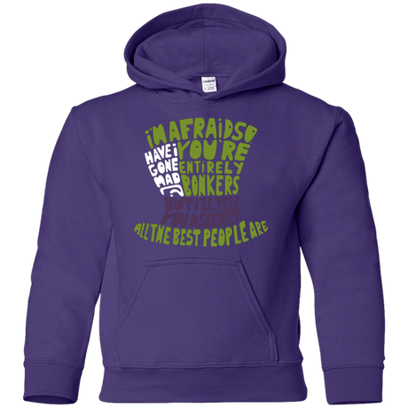 Sweatshirts Purple / YS MAD HATTER2 Youth Hoodie