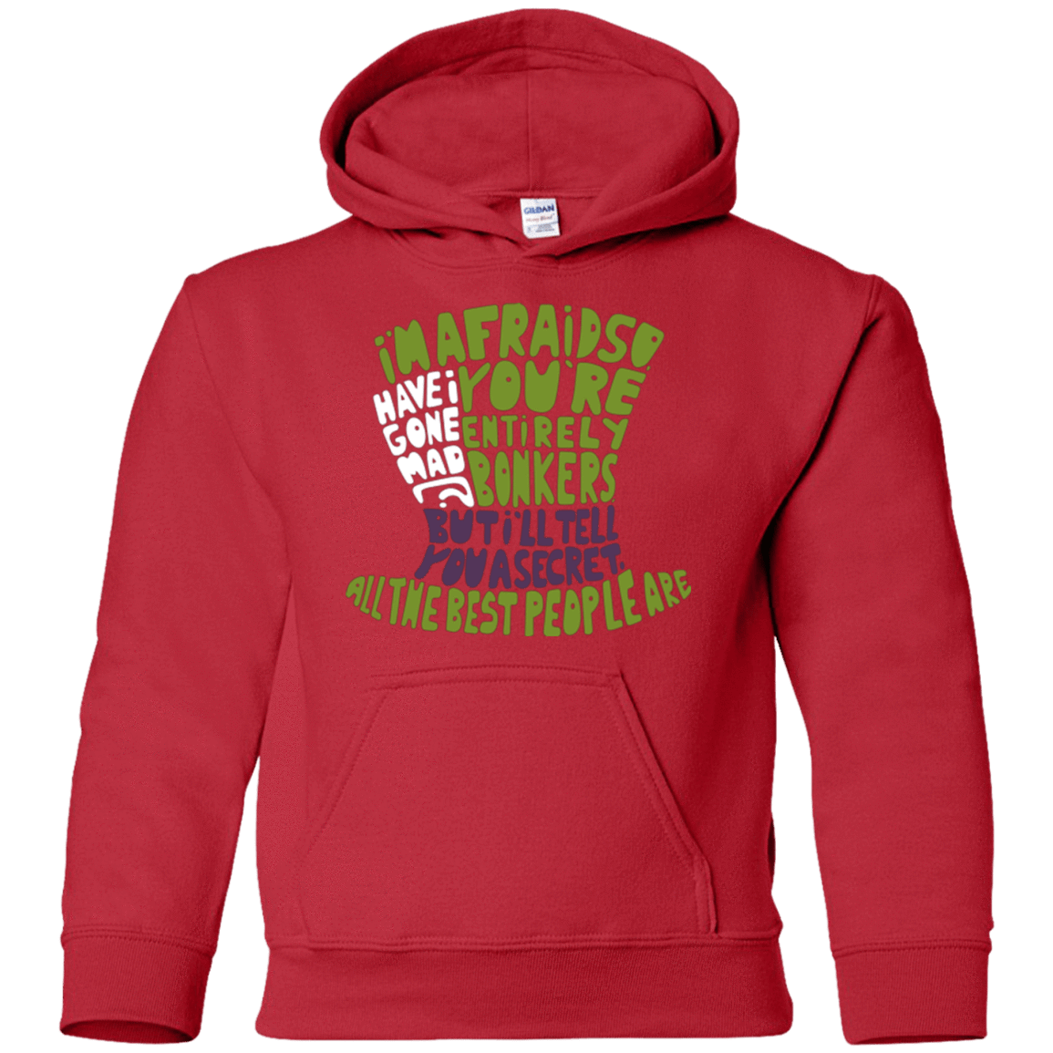 Sweatshirts Red / YS MAD HATTER2 Youth Hoodie