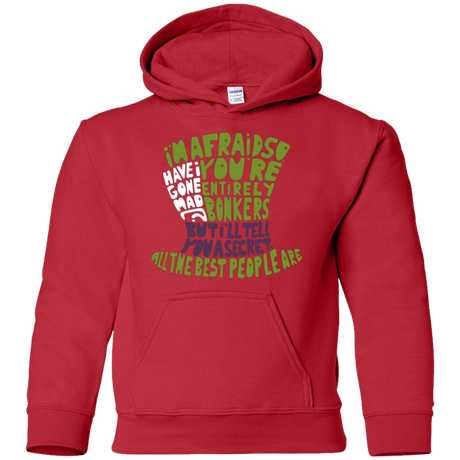 Sweatshirts Red / YS MAD HATTER2 Youth Hoodie