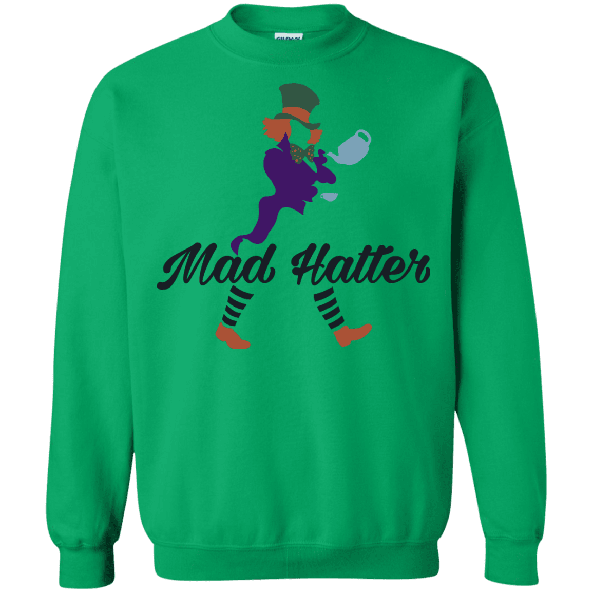 Sweatshirts Irish Green / Small Mad Hattter Crewneck Sweatshirt