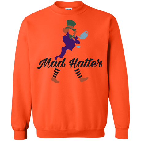 Sweatshirts Orange / Small Mad Hattter Crewneck Sweatshirt