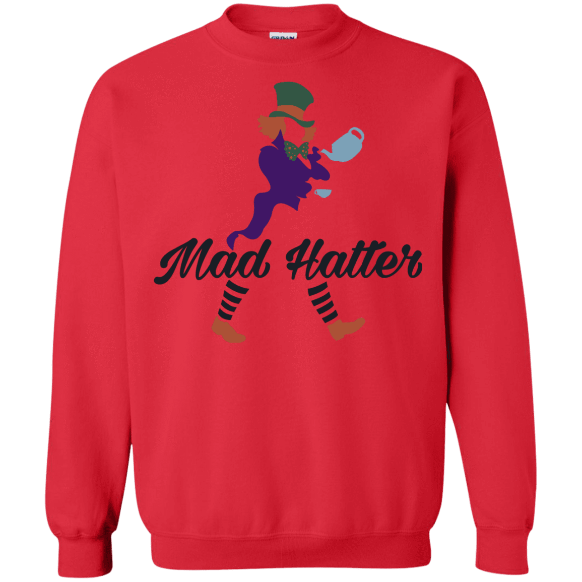 Sweatshirts Red / Small Mad Hattter Crewneck Sweatshirt