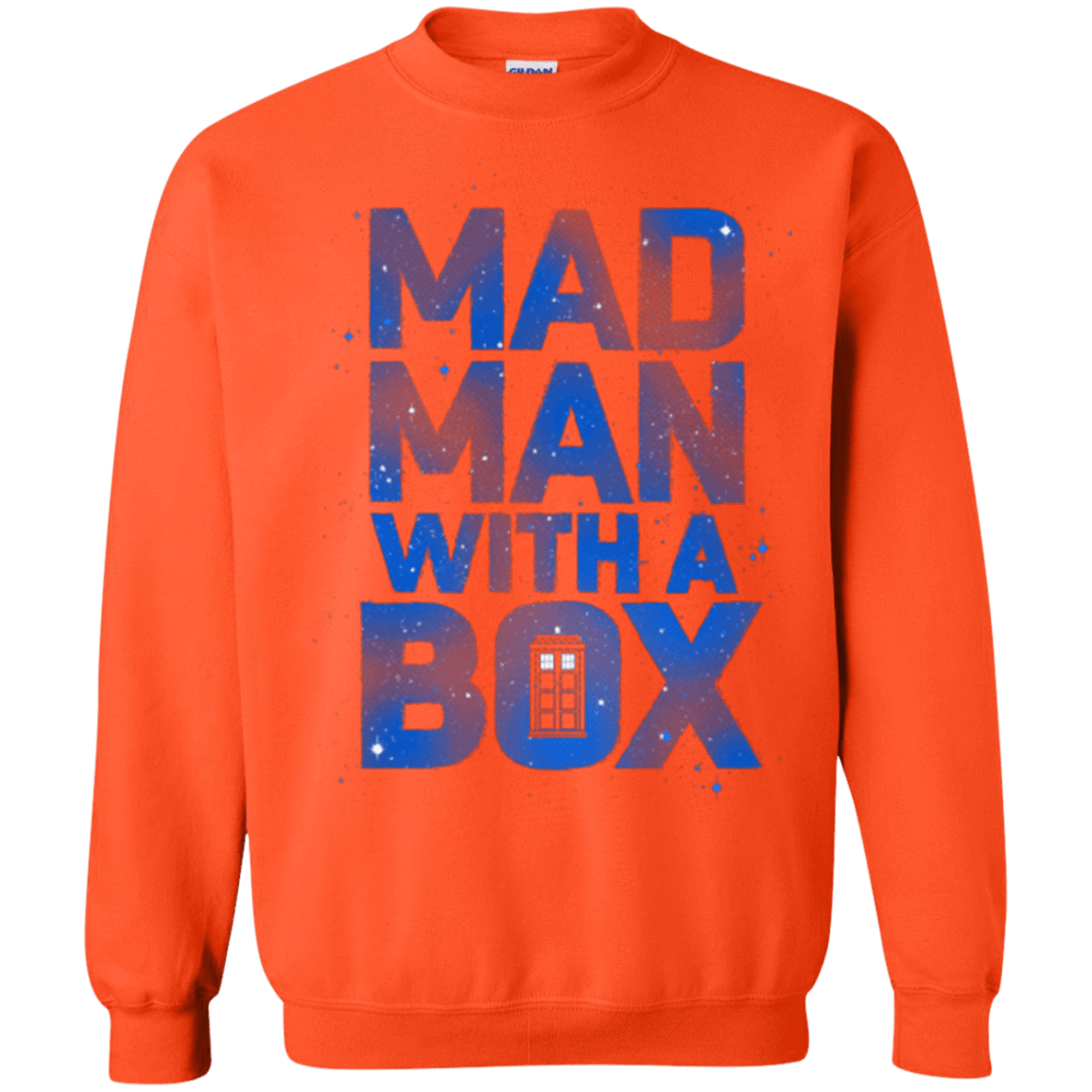 Sweatshirts Orange / Small Mad Man Box Crewneck Sweatshirt