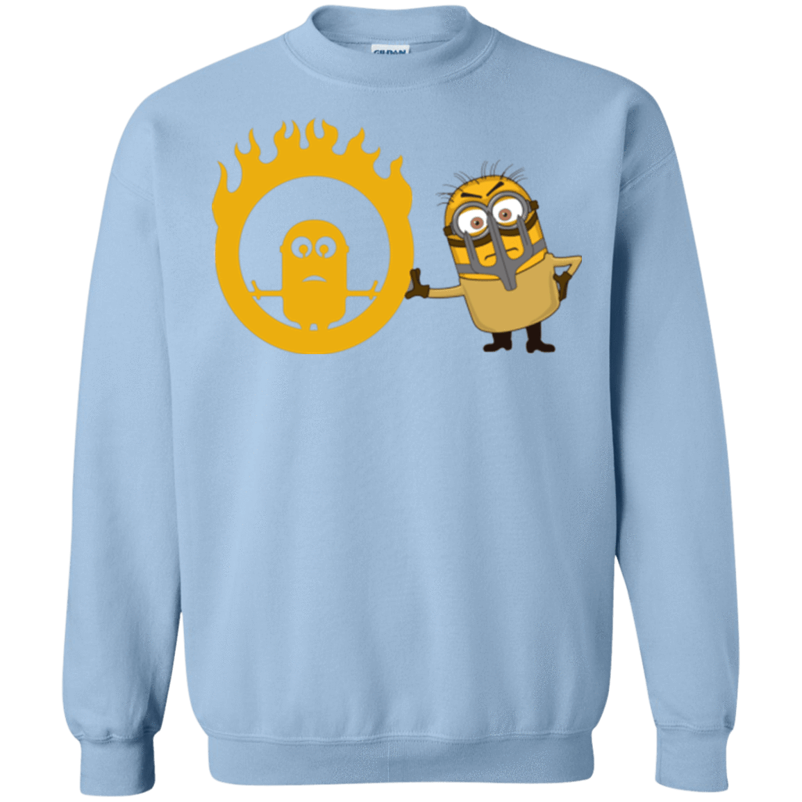 Sweatshirts Light Blue / Small Mad Minion Crewneck Sweatshirt