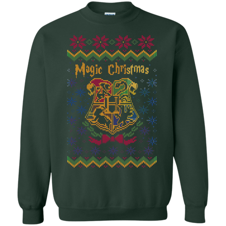 Sweatshirts Forest Green / Small Magic Christmas Crewneck Sweatshirt