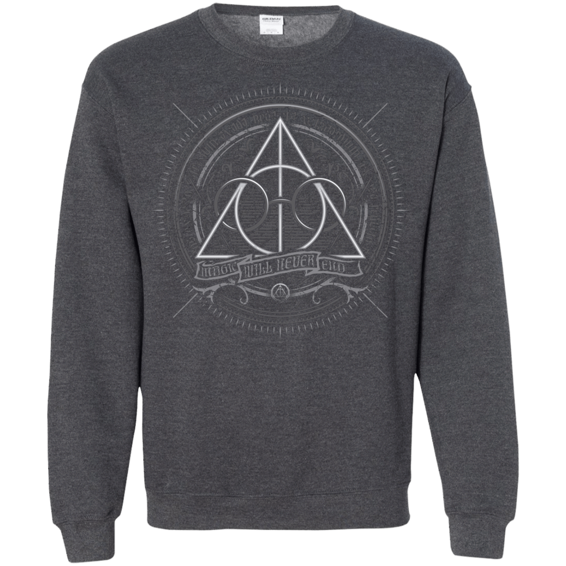 Sweatshirts Dark Heather / Small Magic Will Never End Crewneck Sweatshirt