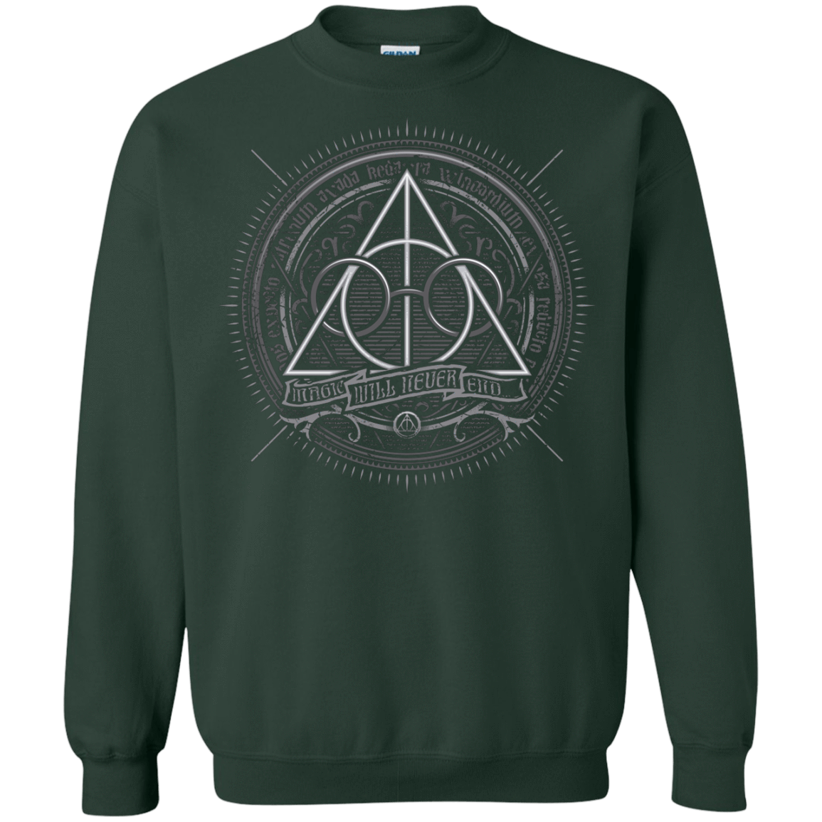 Sweatshirts Forest Green / Small Magic Will Never End Crewneck Sweatshirt