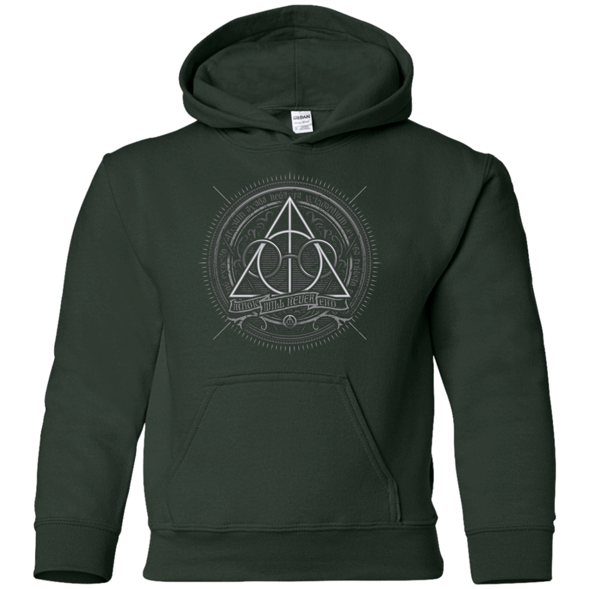 Sweatshirts Forest Green / YS Magic Will Never End Youth Hoodie