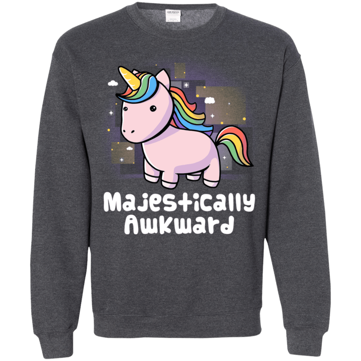 Sweatshirts Dark Heather / S Majestically Awkward Crewneck Sweatshirt