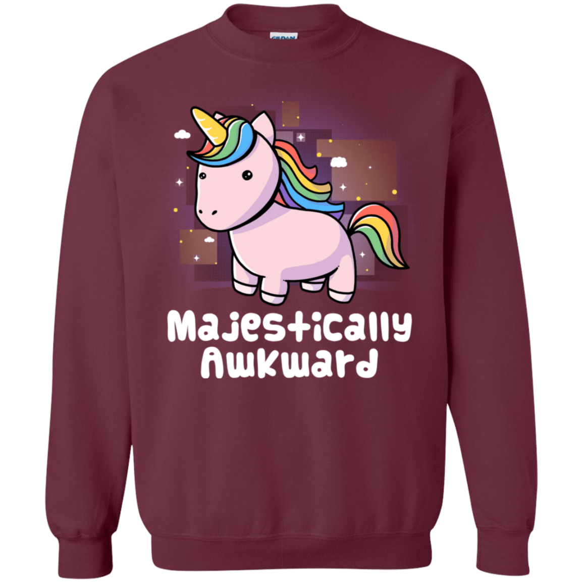 Sweatshirts Maroon / S Majestically Awkward Crewneck Sweatshirt