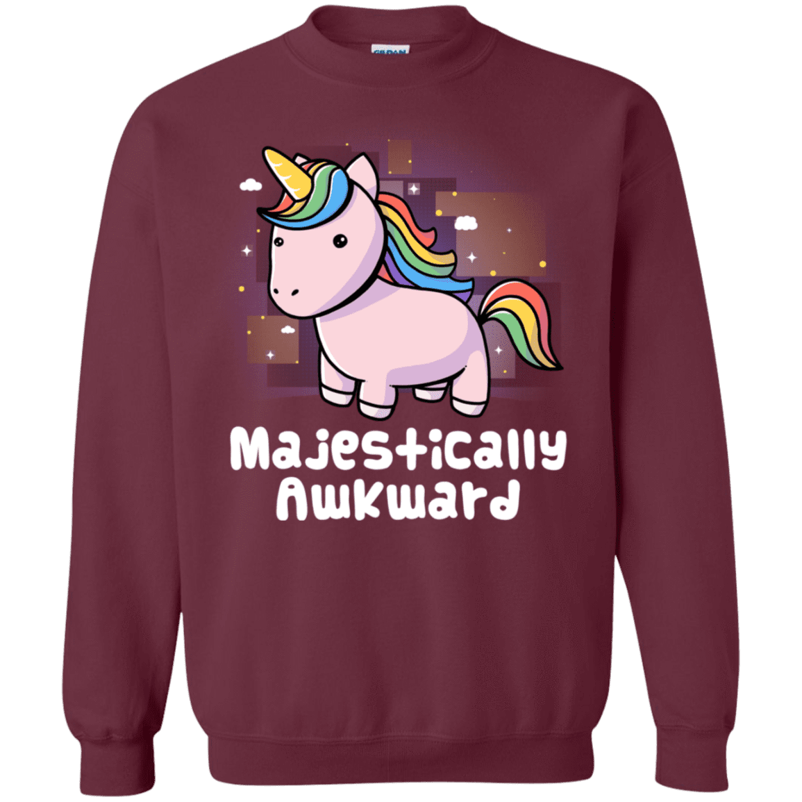 Sweatshirts Maroon / S Majestically Awkward Crewneck Sweatshirt