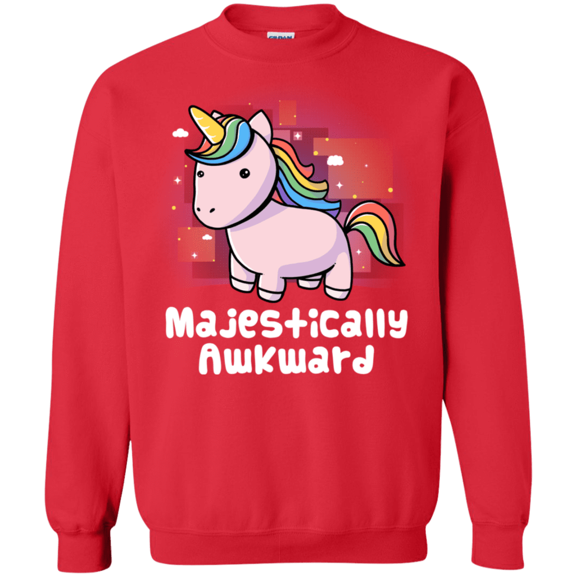 Sweatshirts Red / S Majestically Awkward Crewneck Sweatshirt